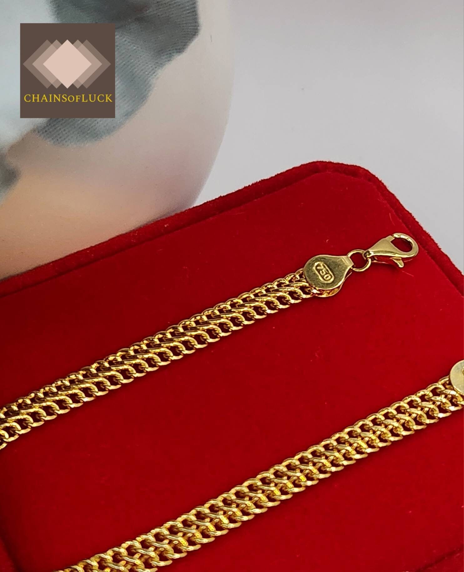 18K Real Gold Bracelet 18K Real Gold Chain Bracelet Real Gold Etsy