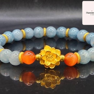 24K Real Gold Bracelet Real Feng Shui Bracelet Lucky Bracelet Wealth Bracelet Lotus Bracelet Real Fortune Bracelet Lucky Red String Bracelet