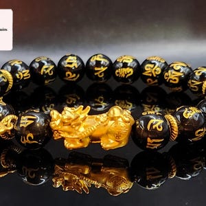 Real 24 Karat Gold Bracelet Cleansed and Activated Pixiu Bracelet 24K Gold Piyao Bracelet Wealth Bracelet FengShui Bracelet Tian Lu Bracelet