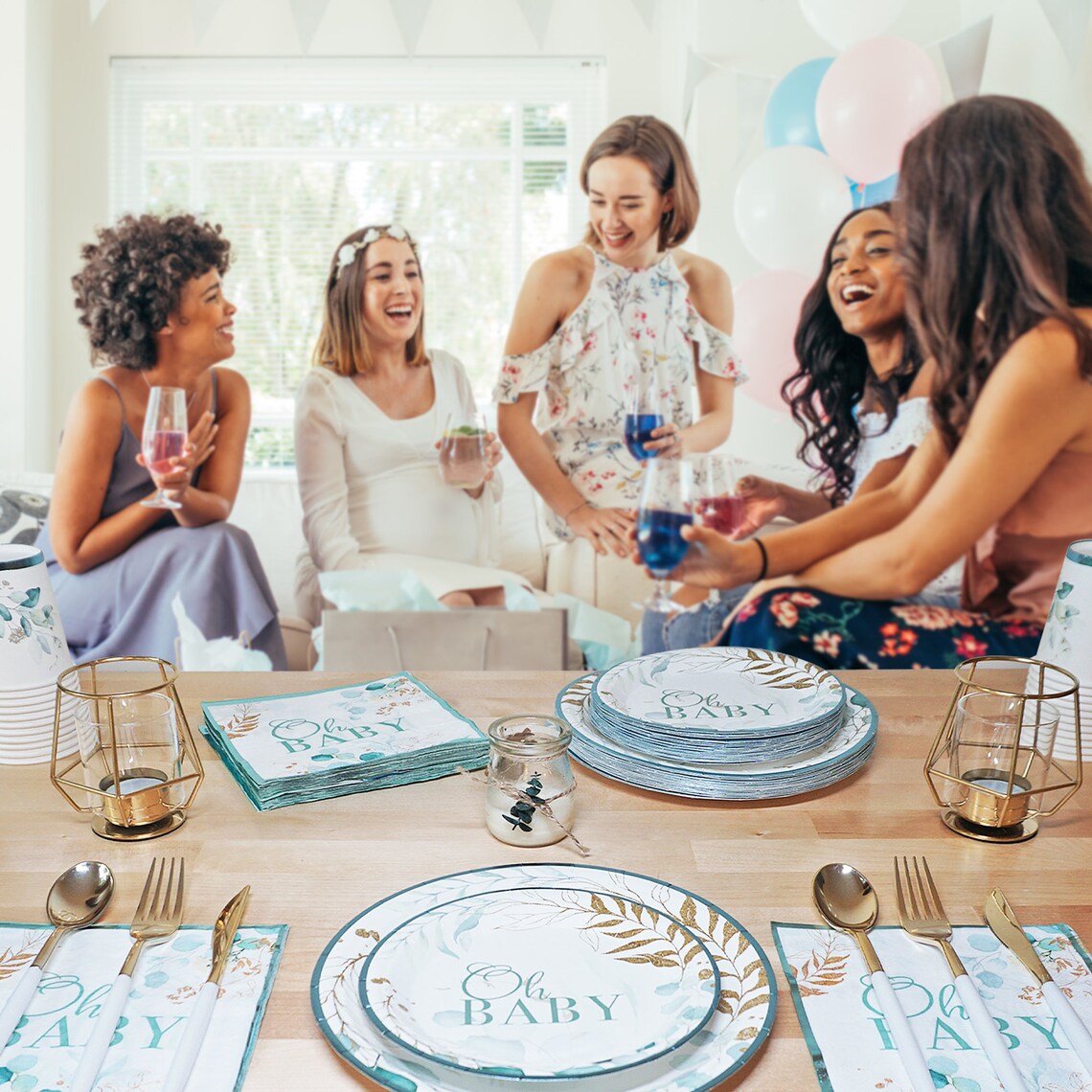 Boho Baby Shower Plates Napkins and Cups Oh Baby Party Etsy