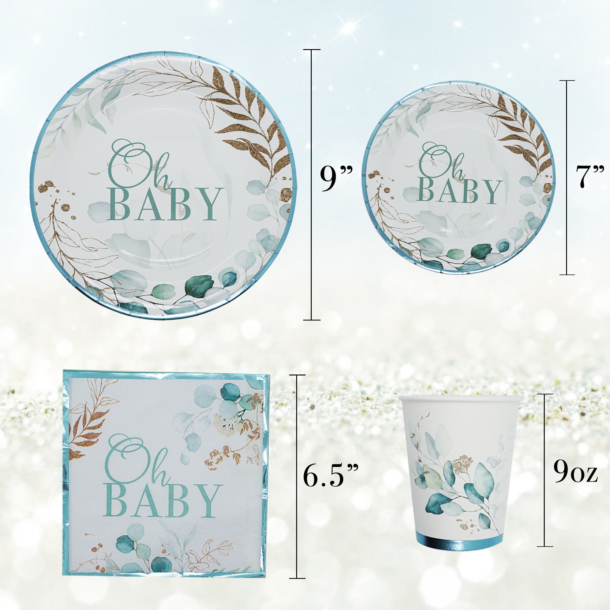 Boho Baby Shower Plates Napkins and Cups Oh Baby Party Etsy
