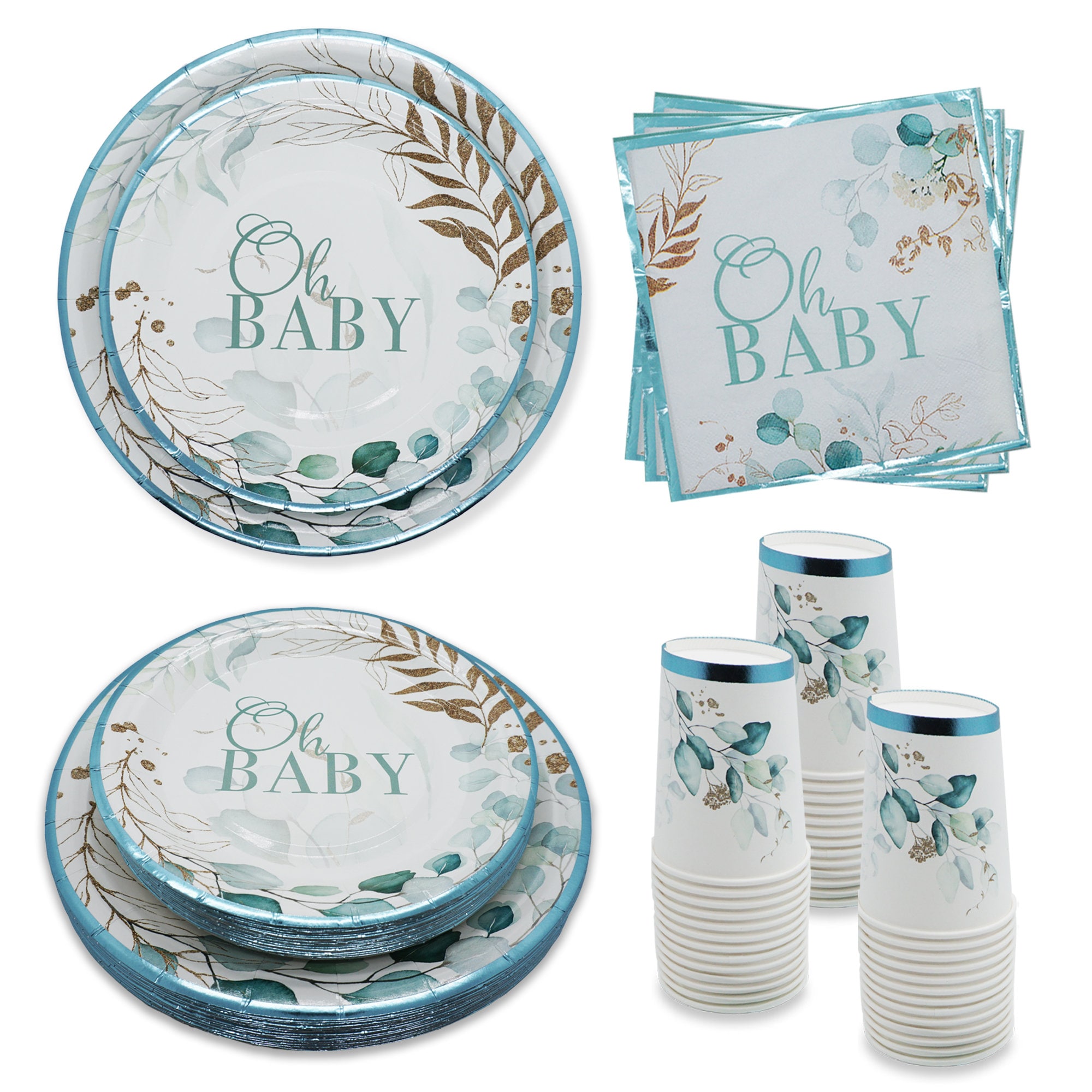 Boho Baby Shower Plates Napkins and Cups Oh Baby Party Etsy