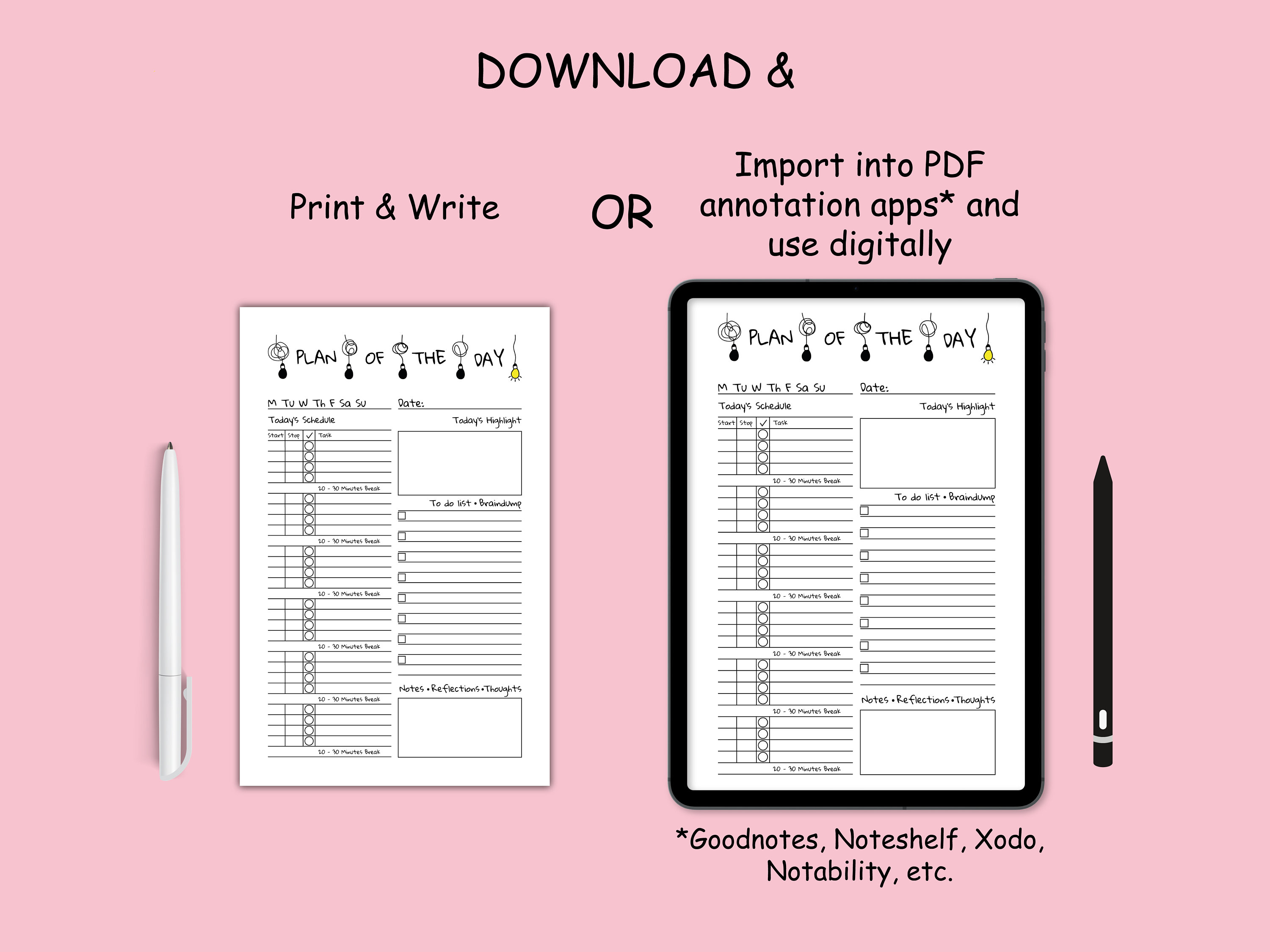 Accessible Weekly Planner