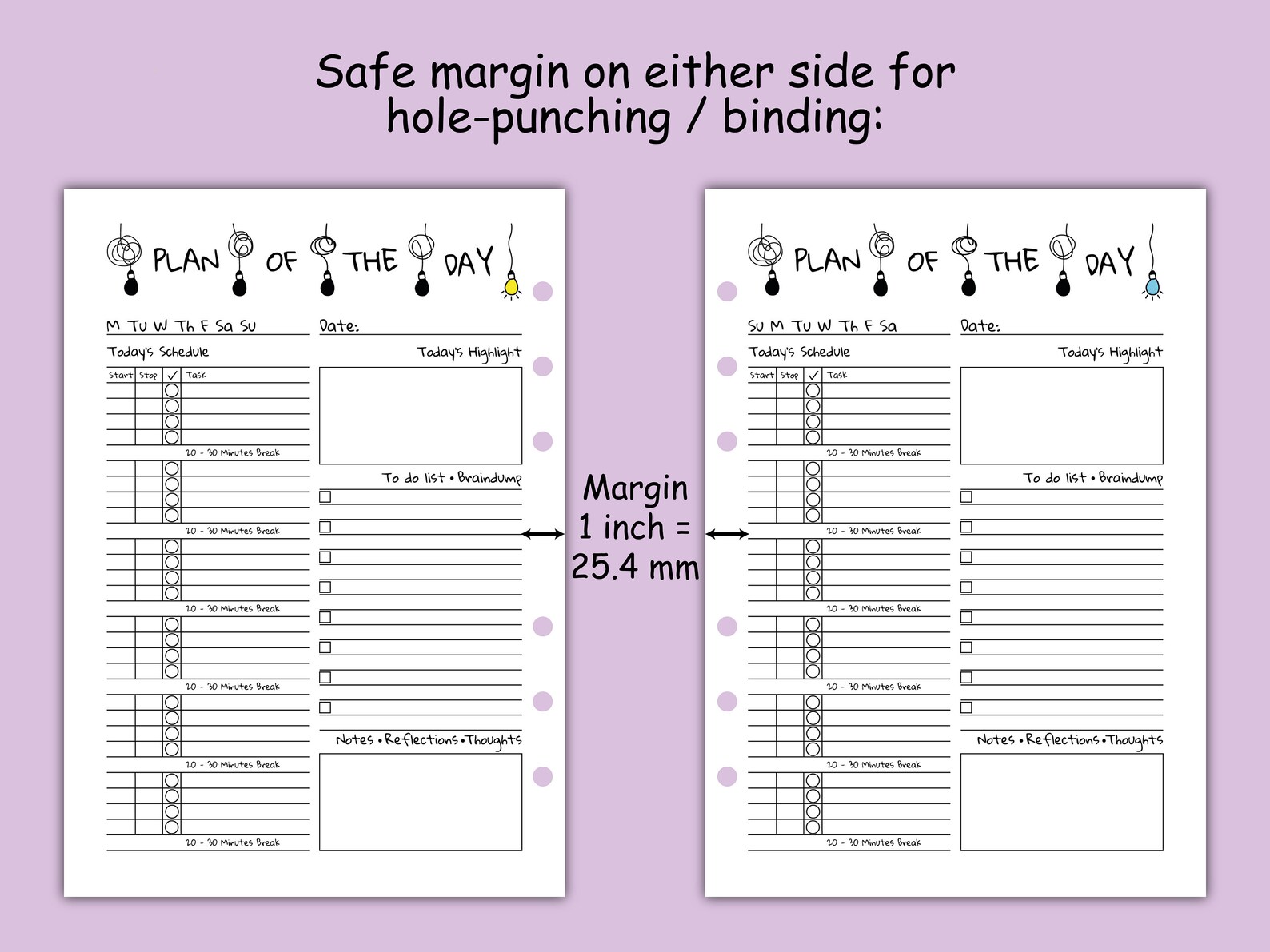 Pomodoro Planner Daily Printable A5 - Pomodoro Technique Undated Tabs ...