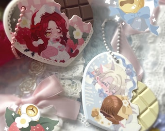 Elen Ring Nightreign - Strawberry Messmer & Goatlings Chocolate Heart Charms