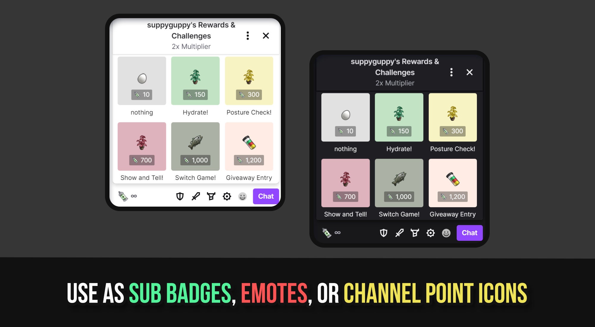 Resident Evil 4 Healing Items Twitch Sub Bit Badges, Channel Point ...