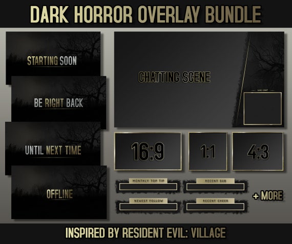 Dark Horror Twitch Stream Overlay Paket inspiriert von - Etsy.de