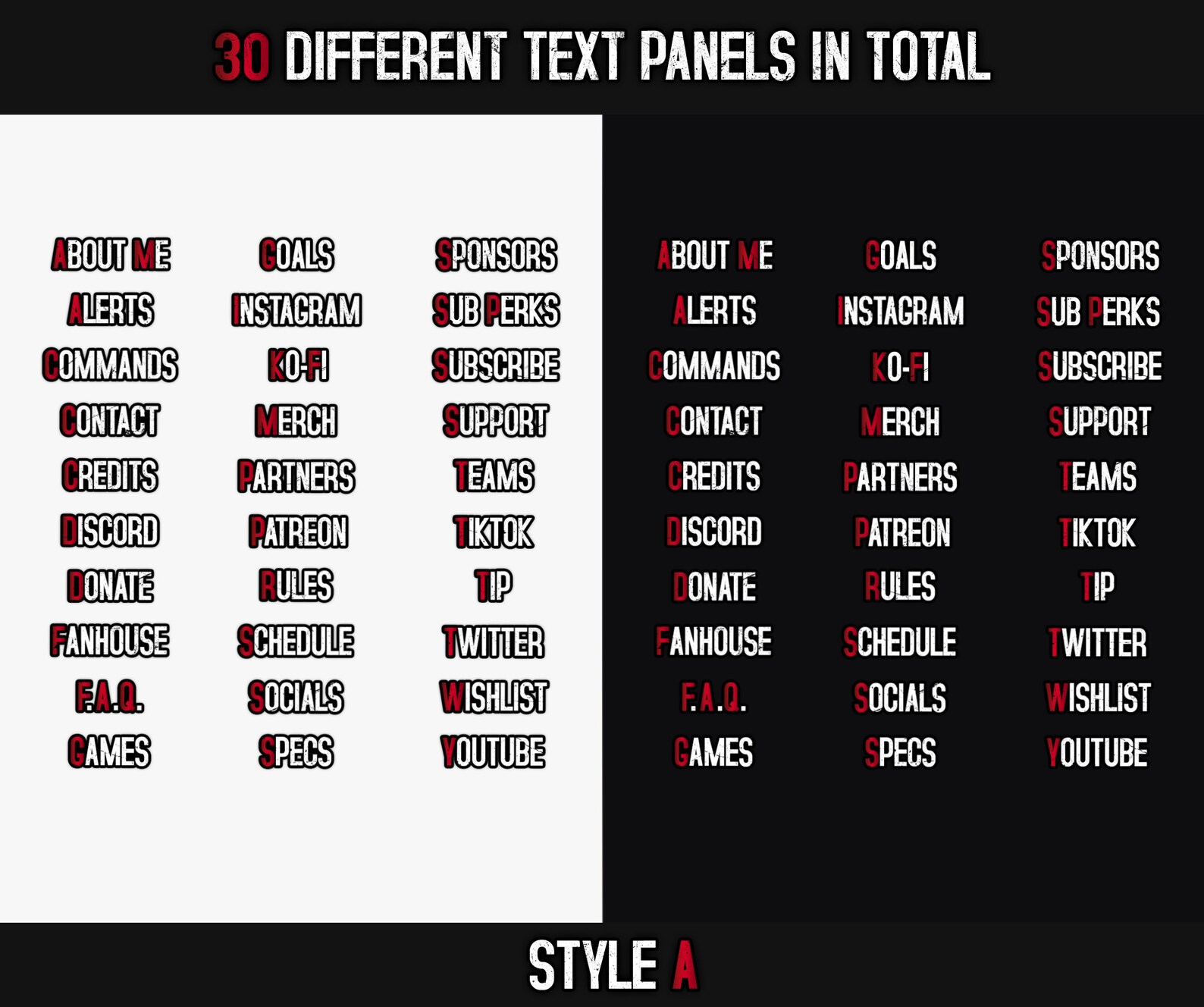 Resident Evil Twitch Panels Set for Horror Streamers - Etsy