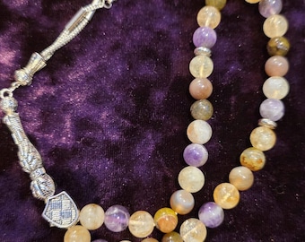 Regalo muy especial para él: Tasbih de piedras preciosas hecho a mano - Regalo espiritual de cristal