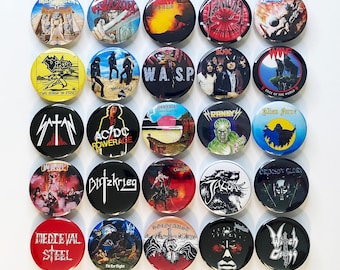 NWOBHM/Heavy Metal/Hard Rock Pin Badges