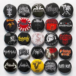 Spille in metallo nero/morte/thrash 25 mm 32 mm 44 mm fatte a mano