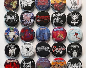 Death/thrashmetal, heavy metal | Handgemaakte spelden, Morbid Angel Sepultura Cannibal Corpse