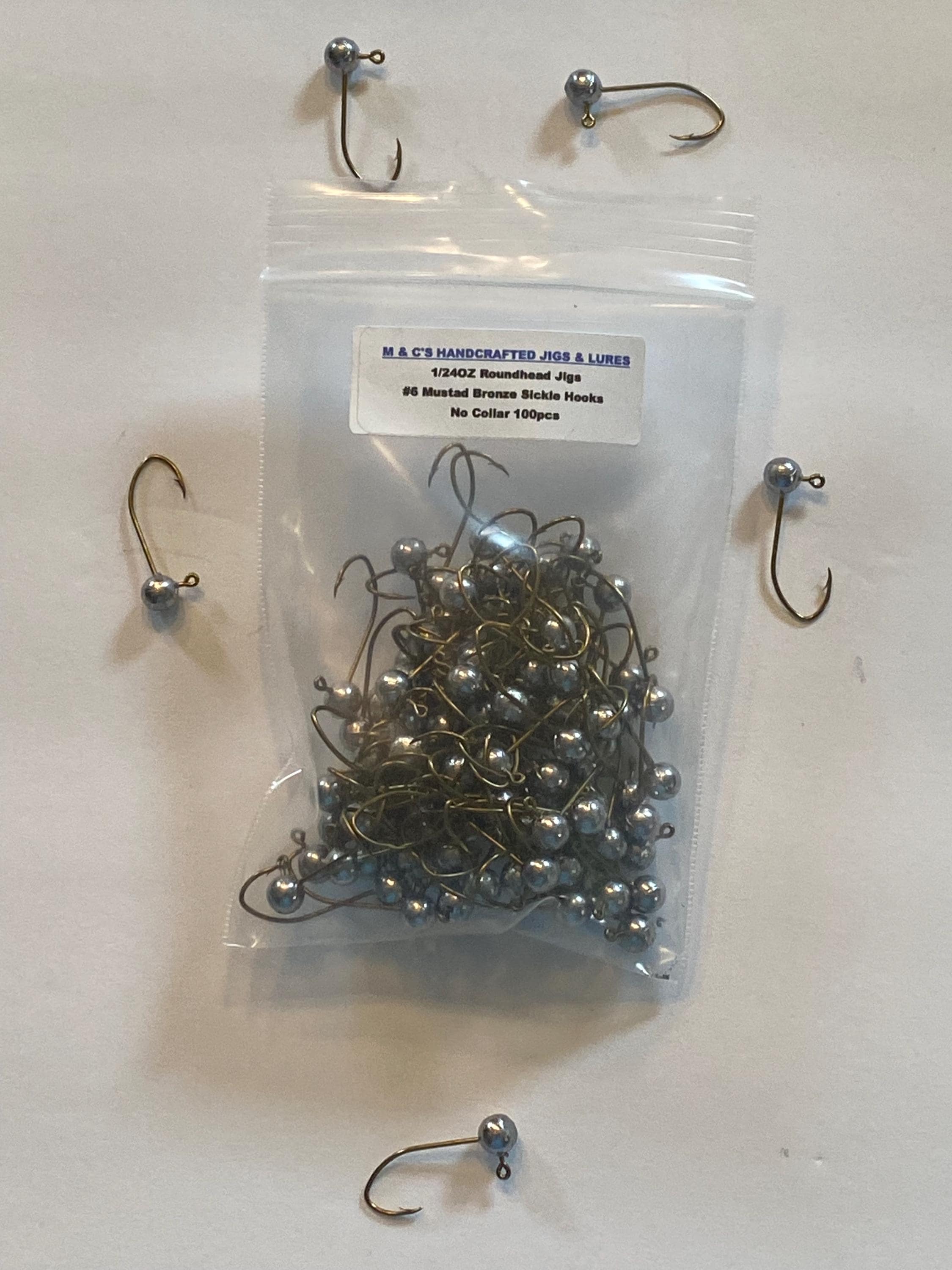 1 vs 1 0 leadhead sickle fishing hook 3/32 oz. Size #2 (10 Pack) 4 Colors Available- Jade's Jigs Comes with a barb on the shank to hold plastics better 100pcs unpainted Shad Dart jigs