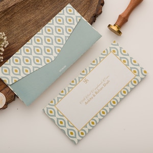 Envelope de dinheiro personalizado | Envelope de dinheiro | Capa Shagun | Pacote com 25 e 50 | THE IKAT EDITION