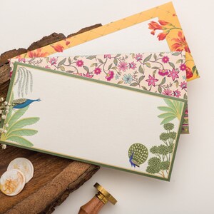 Envelope de dinheiro personalizado |Capa Shagun| Envelope de dinheiro festivo | Envelope de presente floral Presentes para lembrancinhas de casamento | Convite de casamento | Pacote de 50