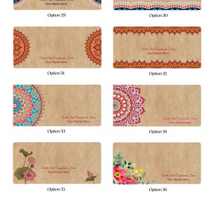 Personalised Money Envelopes, Handmade in India Shagun Cover Diwali Gift Eid Wedding Invitation Festive Gift In pack of 25 image 6