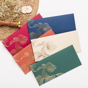 Enveloppes personnalisées | Couvertures pour espèces | Couverture Shagun | Feuille d'or | En paquet de 50 et 100 (COULEURS ASSORTIES)