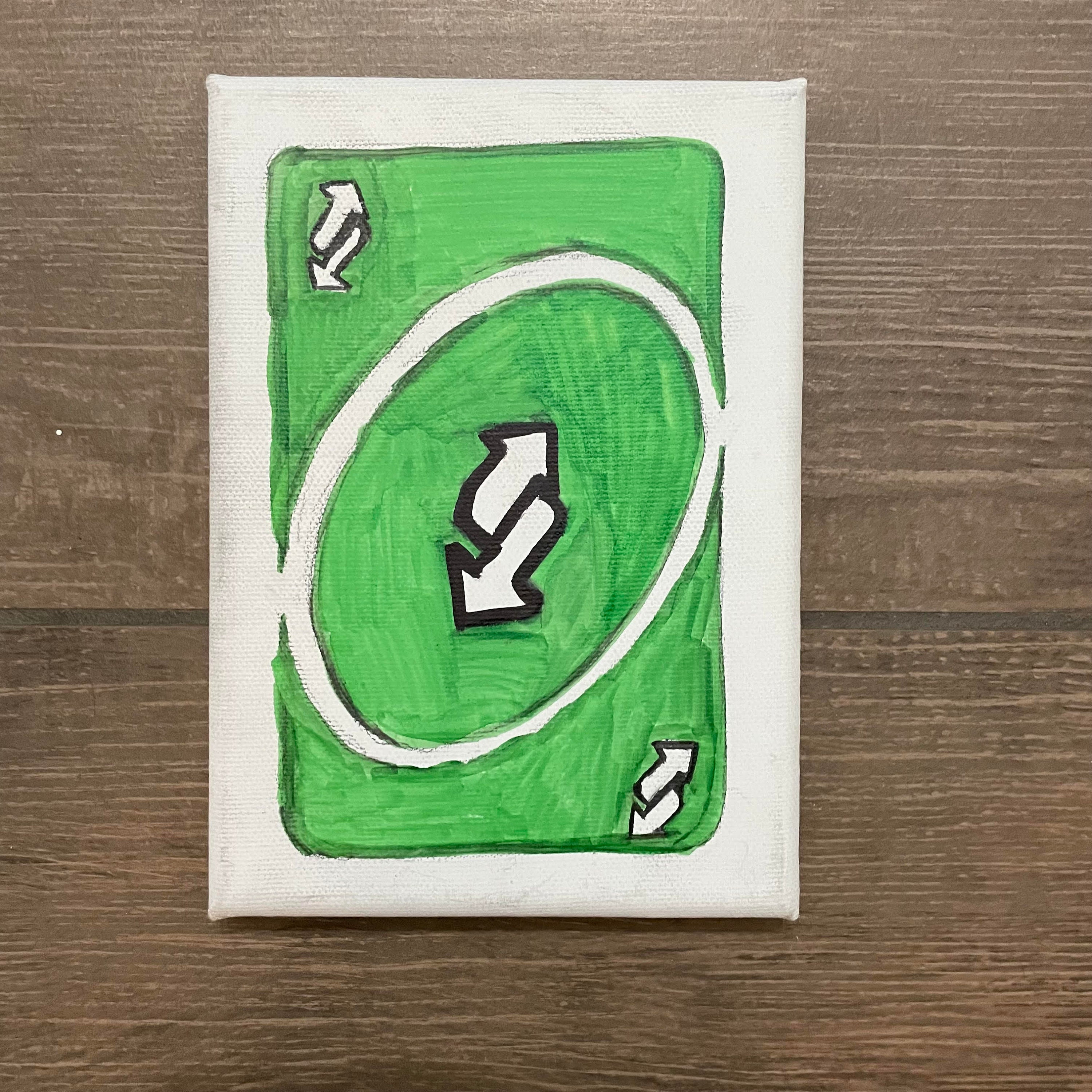 Trippy green Uno reverse card Sticker for Sale by Shred-Lettuce