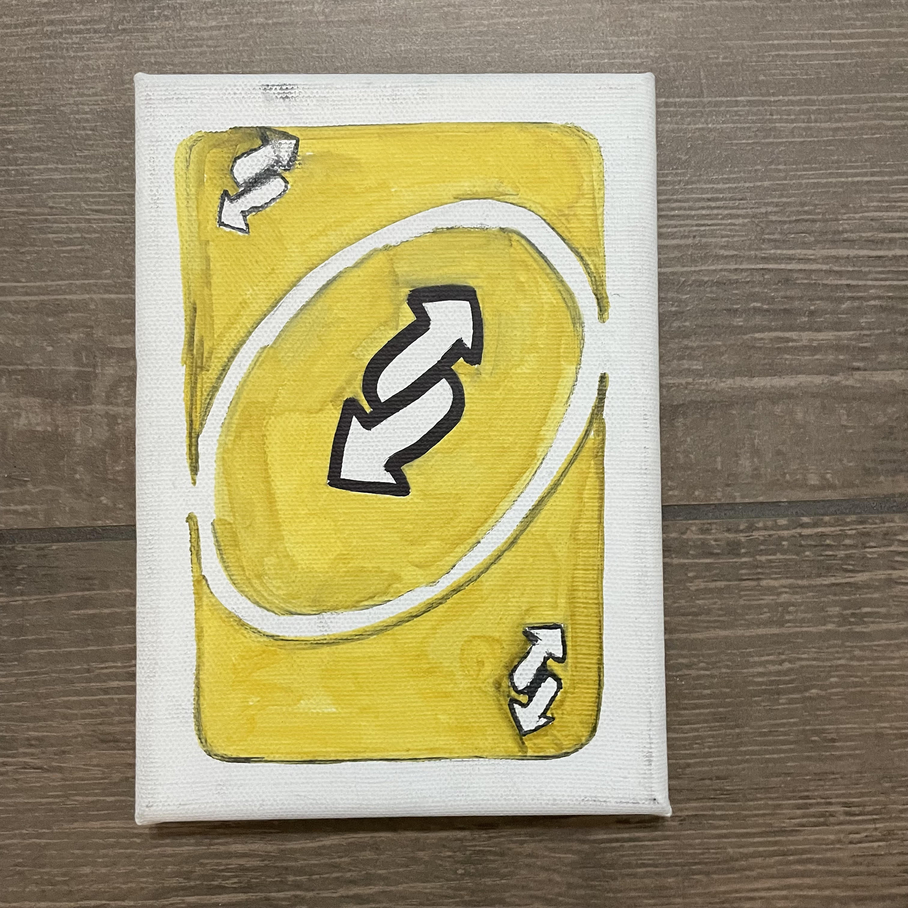 Yellow Uno Reverse Card