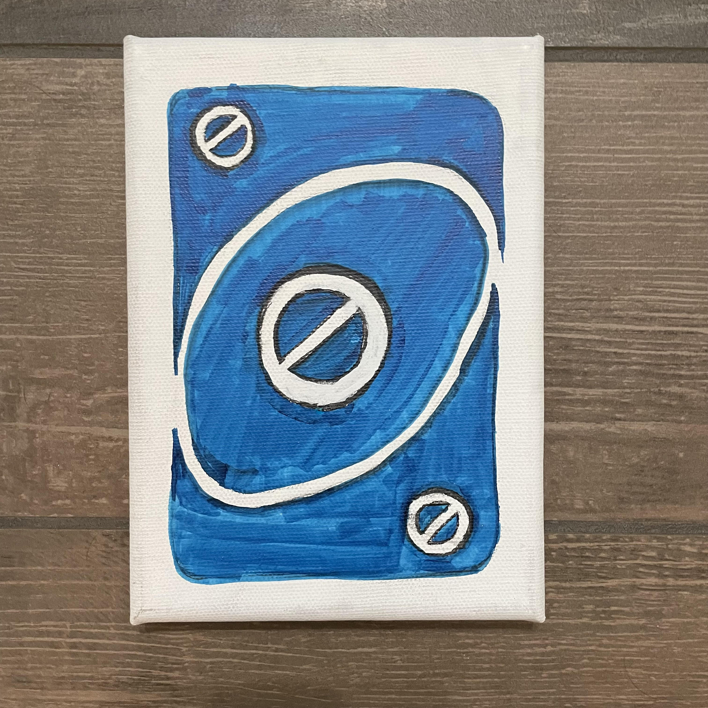 uno skip card Blue Uno Skip Card