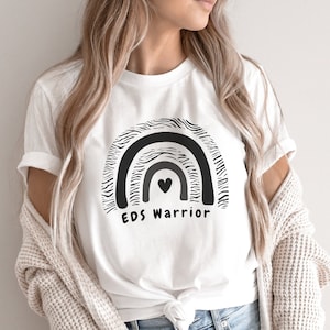 EDS Warrior Shirt, Ehlers-Danlos Syndrome Awareness, EDS Shirt, EDS Awareness, Medical Zebra, Rare Chronic Illness Shirt, Eds zebra Rainbow