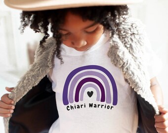 YOUTH Chiari Warrior Shirt, Chiari Malformation Shirt, Kids Chiari Shirt, Youth Chiari Malformation, Chronic Illness, Purple Chiari Rainbow