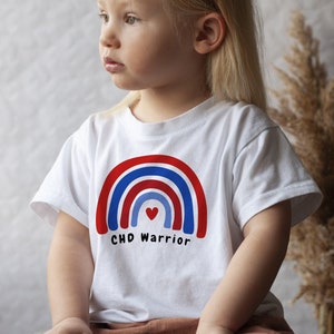 TODDLER CHD Warrior Shirt, Congenital Heart Defect Awareness, Heart Warrior, Congenital Heart Disease, Heartiversary, Heart Surgery, Rainbow