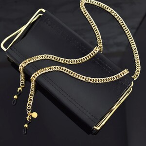 Gold Mask Chain, Curb Link Face Mask Chain, Minimalist Chain Necklace, Chic Glasses Holder for Women, Modern Eye Glass Chain, Gift for Wife