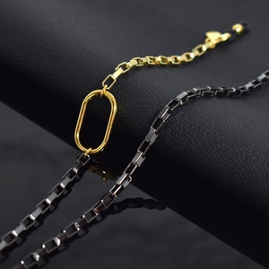 Gold and Gunmetal Face Mask Chain with Chunky Gold Link, Stylish Mask Neck Strap, Edgy Sunglasses Holder, Bicolor Statement Glasses Chain