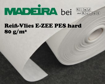 Madeira tear fleece E-ZEE PES HARD 80g/m2 white, 30 cm wide, sold by the meter