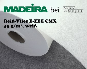 Madeira tear fleece E-ZEE CMX 35g/m2 white, 30 cm wide, sold by the meter