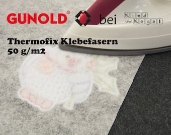 Gunold Thermofix adhesive fibers, 50g/sqm, 50 cm wide, sold by the meter