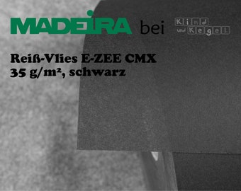 Madeira tear fleece E-ZEE CMX 35g/m2 black, 30 cm wide, sold by the meter