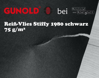 Gunold Reißvlies Stiffy 1980 75g/m2 schwarz, 50 cm breit, Meterware