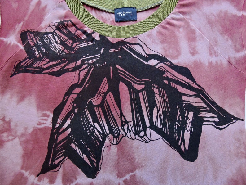 T I E D Y E bamboo abstract printed t-shirt image 2