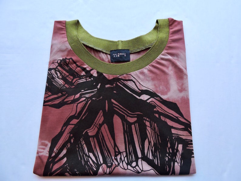T I E D Y E bamboo abstract printed t-shirt image 3