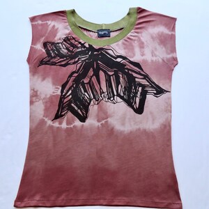 T I E D Y E bamboo abstract printed t-shirt image 4