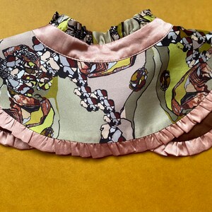 Detachable S I L K Collar with frill image 3