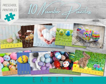 Easter Eggs Maths Activity | 1 - 10 Puzzle | Homeschool Activity | Preschool Printable | PDF