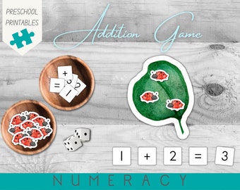 Ladybirds Counting & Addition Game Activity | Homeschool Maths | Concrete Maths Skills | Addition 1-20 | Learning to Count | PDF Download