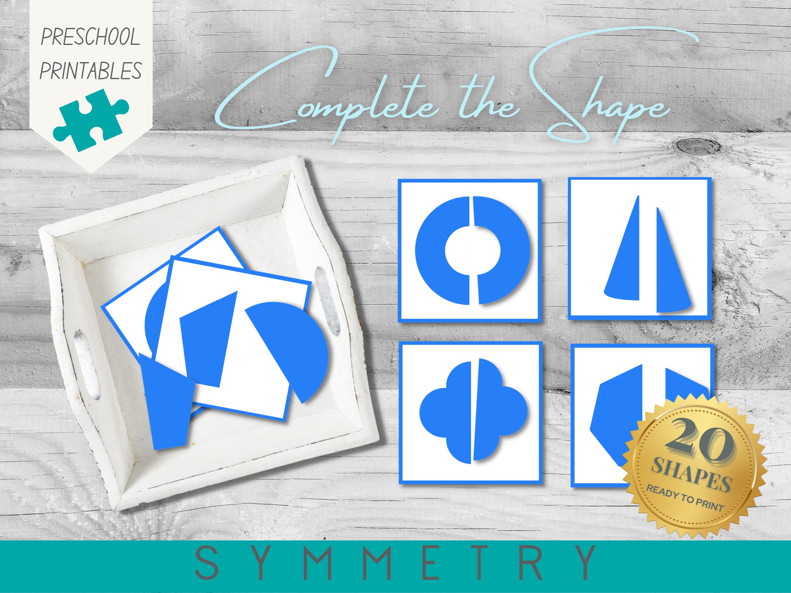 symmetry shapes activity for preschool and homeschool etsy