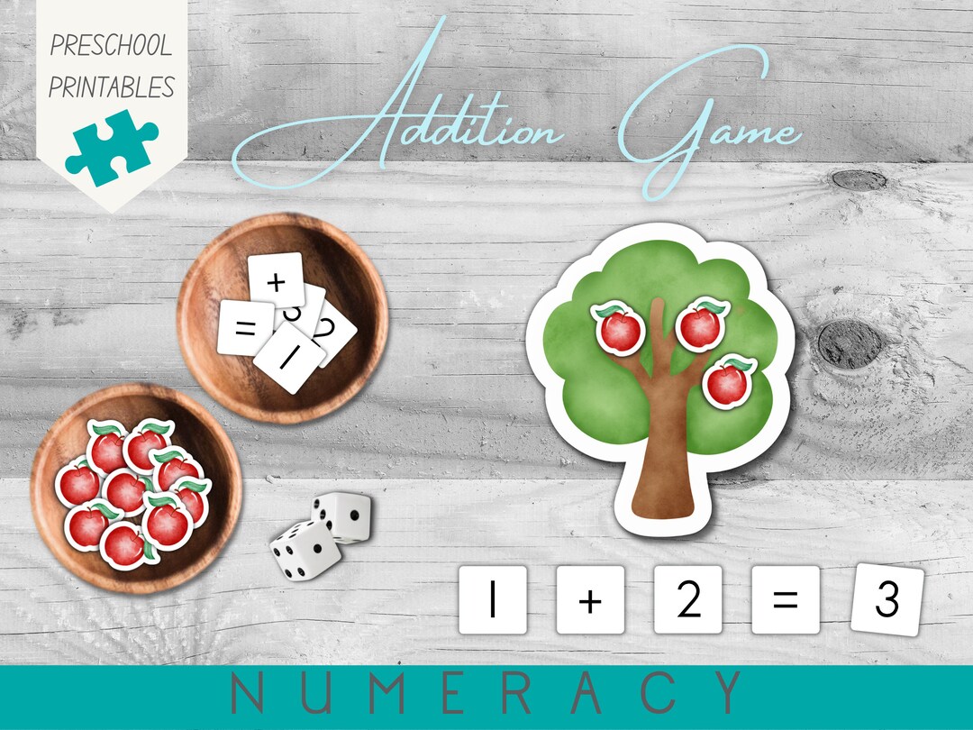 Apple Tree Addition & Counting Game Activity | Homeschool Maths ...