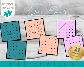 Geo Boards | Preschool and Homeschool Printable | Maths Manipulative | PDF Printable