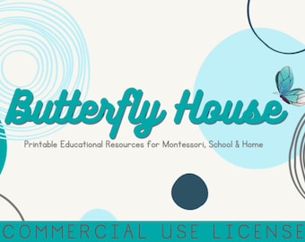 Commercial Use License For One Purchased Item | Digital & Printing License | Reselling License for Educational Printables | Unlimited Use