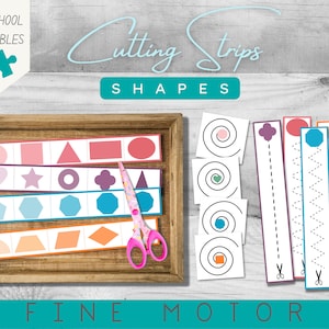 Shapes Cutting Strips | Preschool &amp; Homeschool Activity | Fine Motor ...