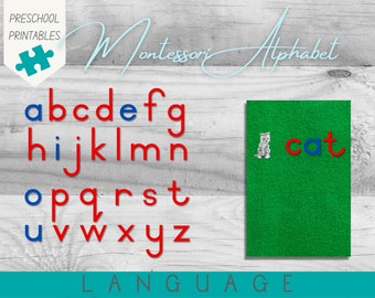 Montessori Moveable Alphabet Digital Download | PNG & PDF Formats | Preschool and Homeschool Literacy | Letters of the Alphabet