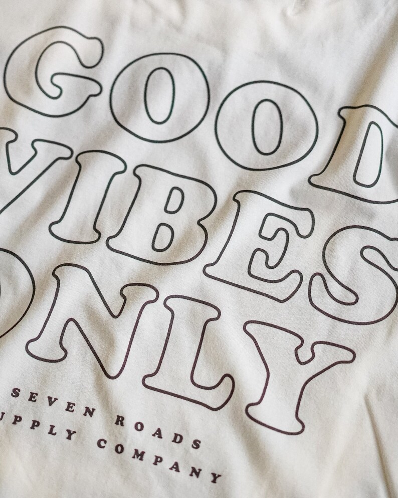 Men's women's t-shirt. Good Vibes Only. Organic cotton. French brand. Adventure, van-life, roadtrip, motorcycle, nomad, lifestyle. Gift idea image 5