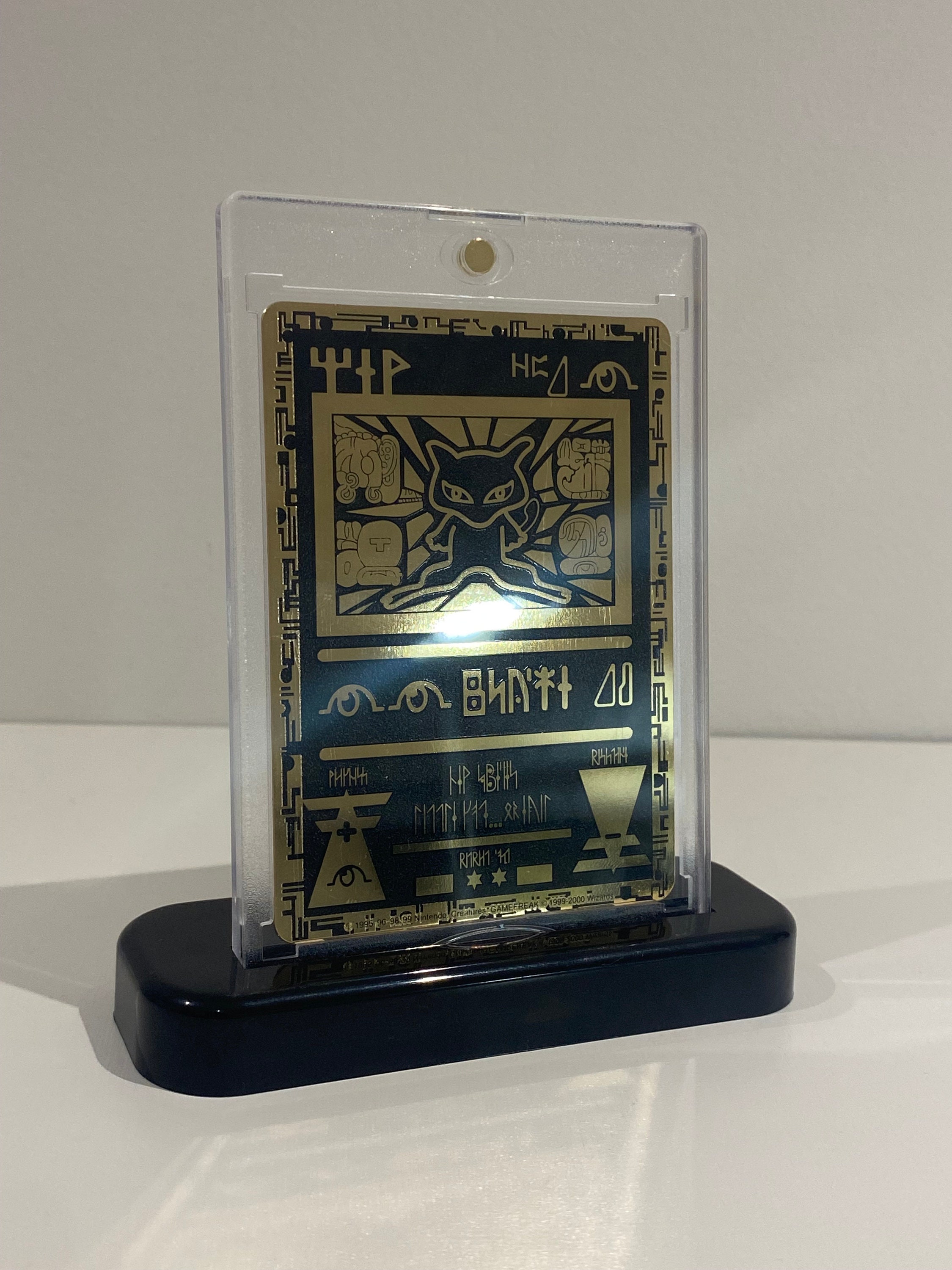 Pokemon Gold Metal Display Card - Ancient Mew - Etsy