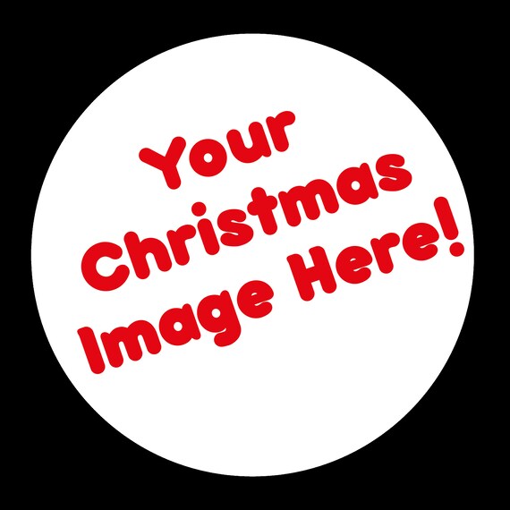 64mm circle Christmas Labels Personalised with Name 64mm circle Christmas Labels Personalised with Name