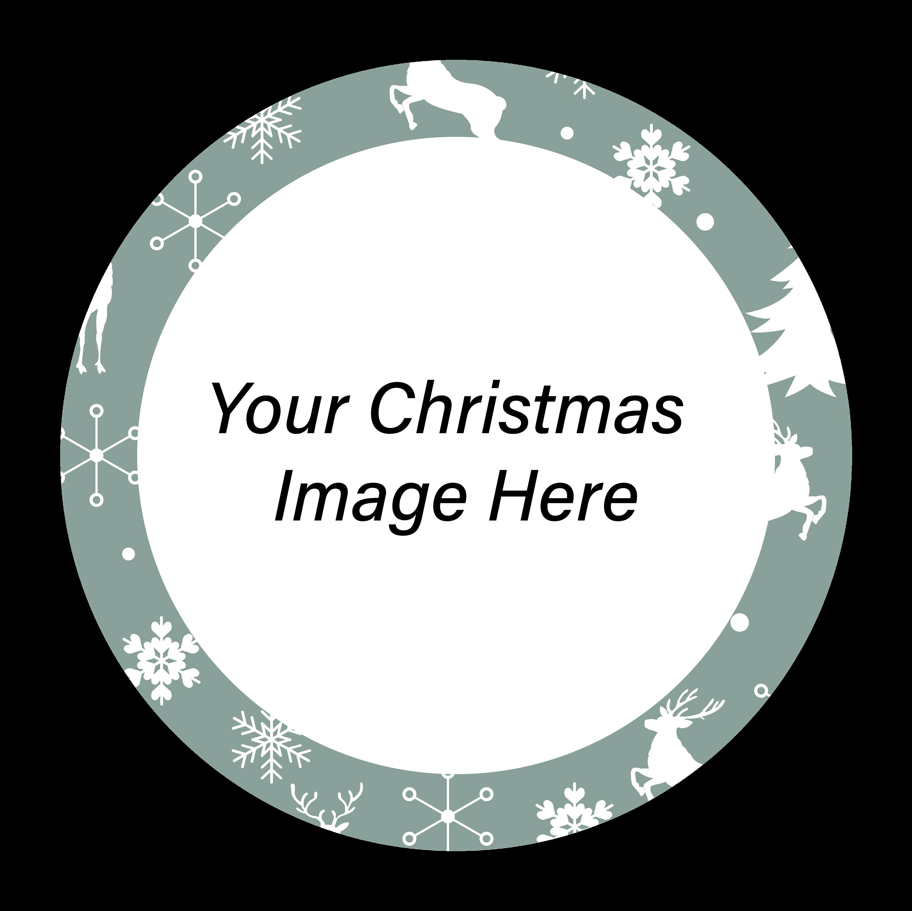 64mm circle Christmas Labels Personalised with Name 64mm circle Christmas Labels Personalised with Name